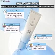 Beauty of Joseon Relief Sun Aqua Fresh Rice + B5 SPF50+, 50ml