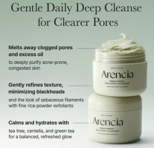 Arencia Fresh Green Rice Mochi Cleanser 120g