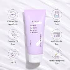 TIA'M - Snail & Azulene Low pH Cleanser, 200ml