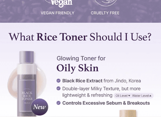 I'm from - Black Rice Toner Mini, 30ml