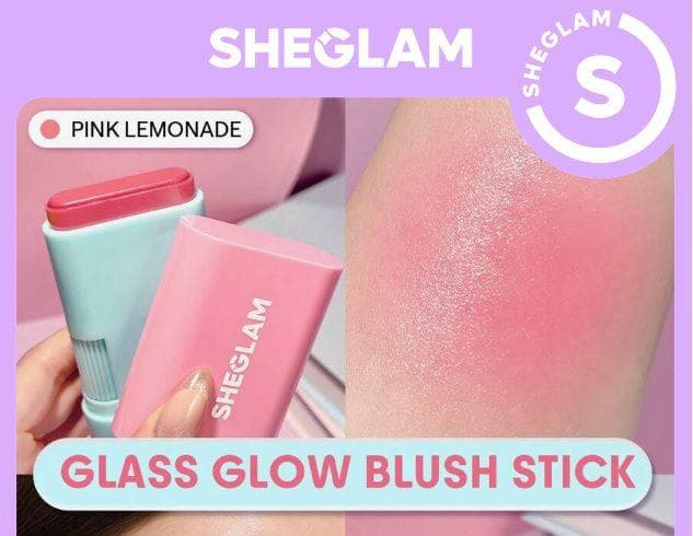 SHEGLAM Glass Glow Blush Stick- Pink Lemonade