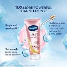 Vaseline® Gluta-Hya Smooth Radiance Serum Burst Lotion,330ml