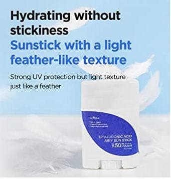 ISNTREE HYALURONIC ACID AIRY SUN STICK SPF 50+ PA++++ 22G EXPIRY 06/2026