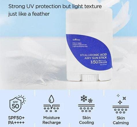 ISNTREE HYALURONIC ACID AIRY SUN STICK SPF 50+ PA++++ 22G