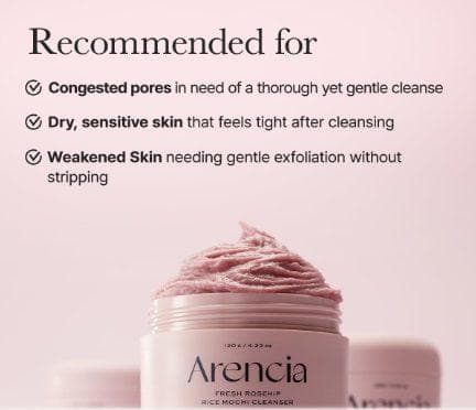 Arencia Fresh Rosehip Rice Mochi Cleanser 120g