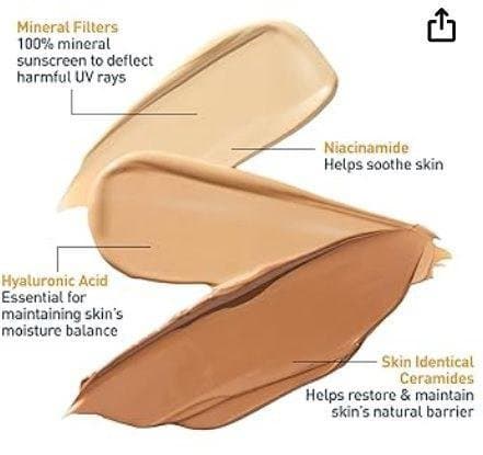 CeraVe Hydrating Mineral Sunscreen SPF 30 with Sheer Tint ( Shade Light) , 50ml