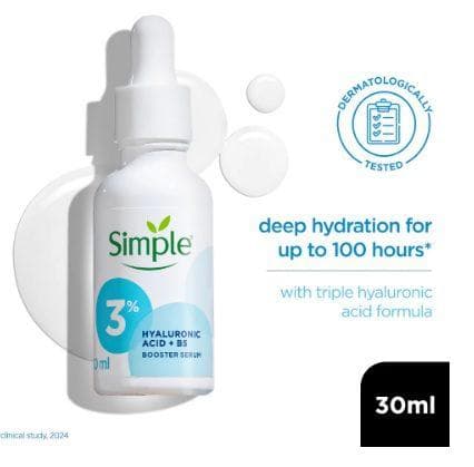 Simple 3% Hyaluronic Acid & Vitamin B Serum 30ml