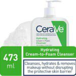 CeraVe Hydrating Cream-to-Foam Cleanser for Normal to Dry Skin, 473ml
